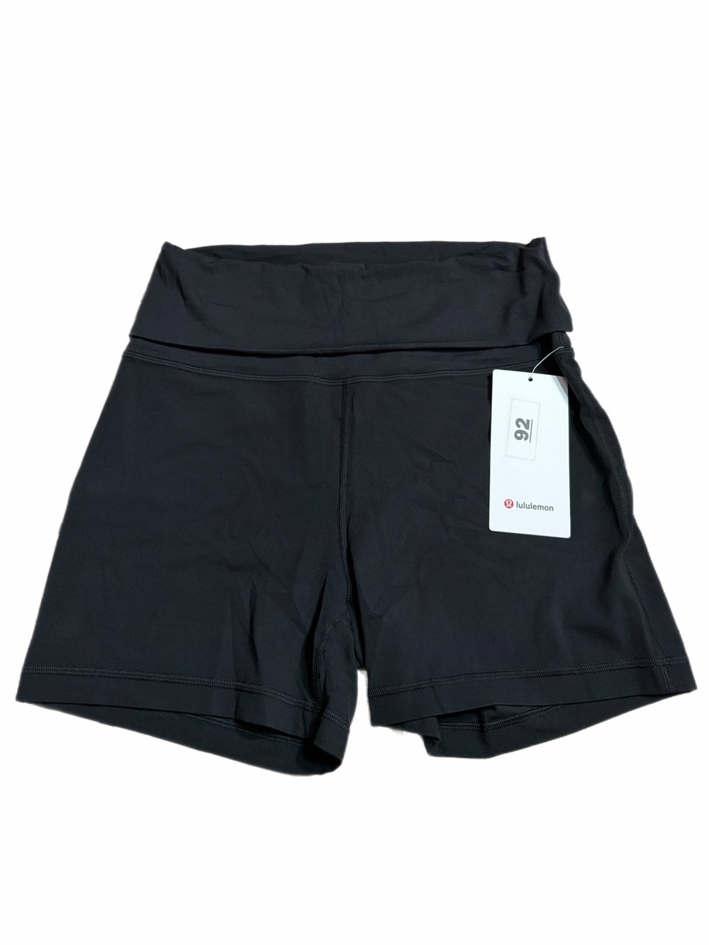 NWT Lululemon Groove Foldover Mid-Rise Short *4” Nulu (Black) Size 12